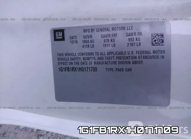 1G1FB1RX1H0171709 фото 10