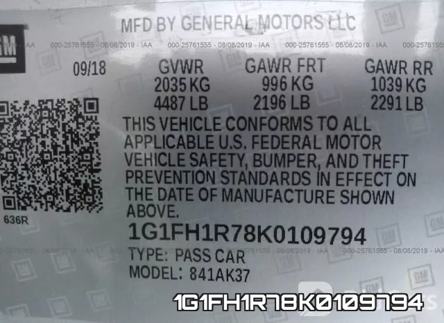 1G1FH1R78K0109794 фото 10