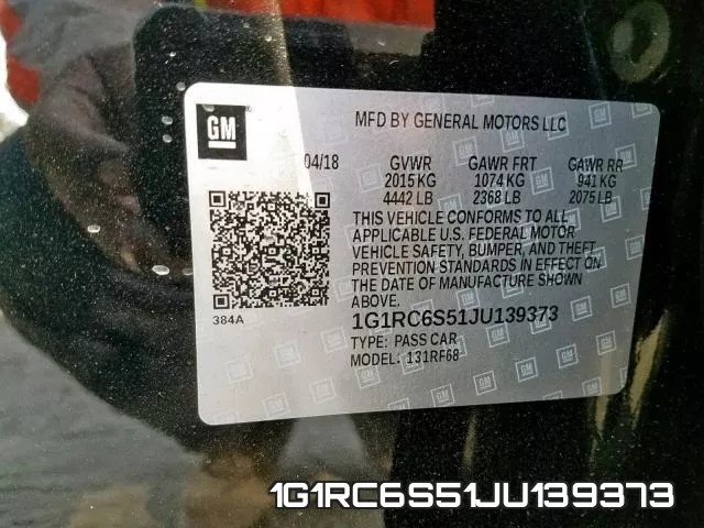 1G1RC6S51JU139373 фото 2