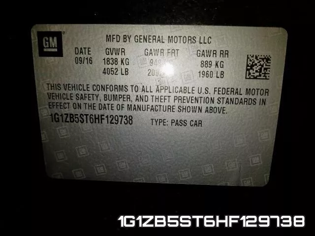 1G1ZB5ST6HF129738 фото 2