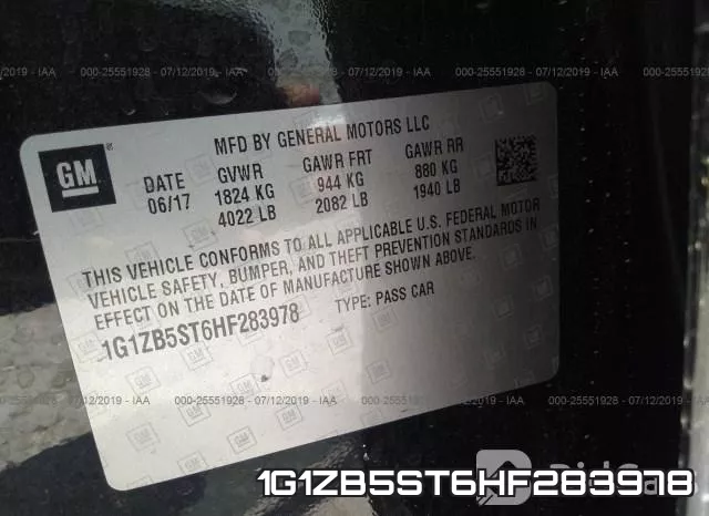 1G1ZB5ST6HF283978 фото 9