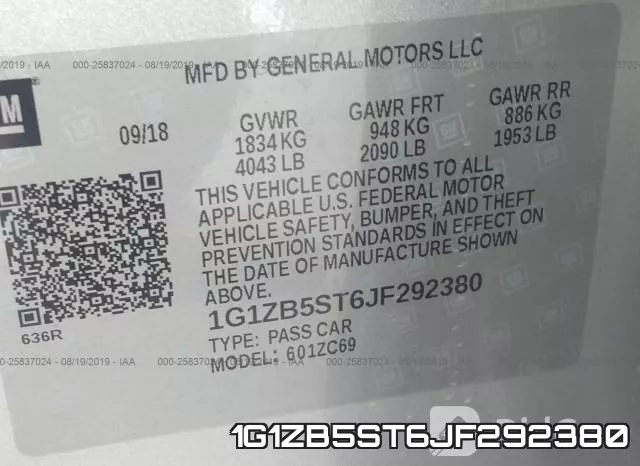 1G1ZB5ST6JF292380 фото 10