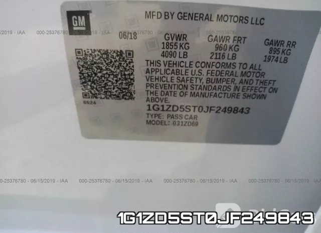 1G1ZD5ST0JF249843 фото 10