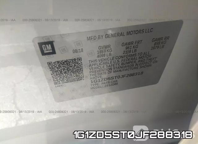 1G1ZD5ST0JF288318 фото 10