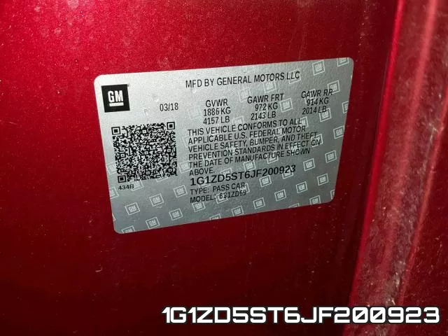 1G1ZD5ST6JF200923 фото 2