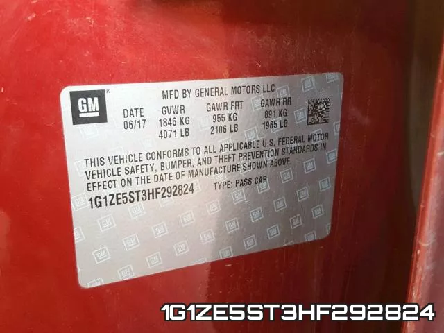 1G1ZE5ST3HF292824 фото 2