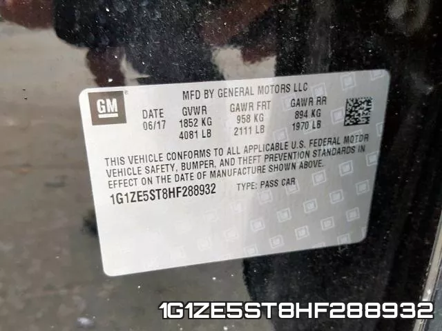 1G1ZE5ST8HF288932 фото 2
