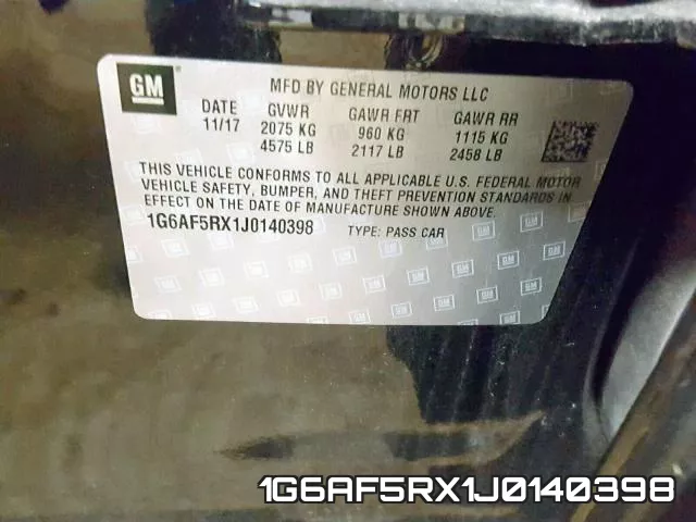 1G6AF5RX1J0140398 фото 2