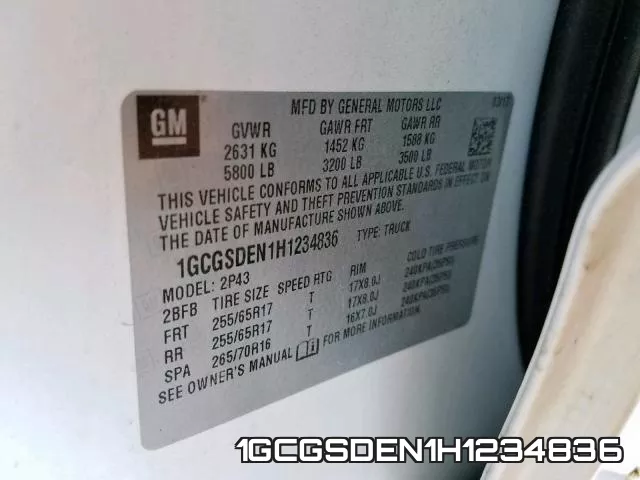 1GCGSDEN1H1234836 фото 2