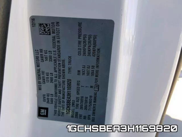 1GCHSBEA3H1169820 фото 2
