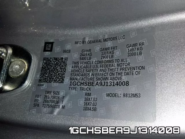 1GCHSBEA9J1314008 фото 2
