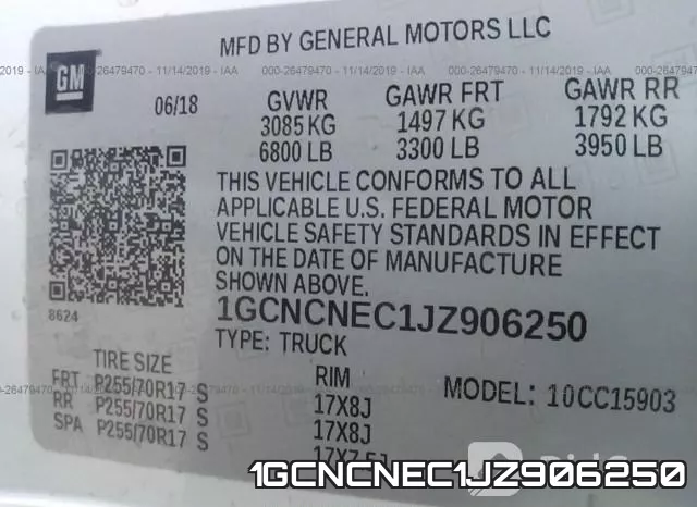 1GCNCNEC1JZ906250 фото 10