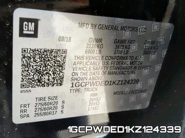 1GCPWDED1KZ124339 фото 2