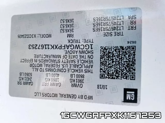 1GCWGAFPXK1167253 фото 2