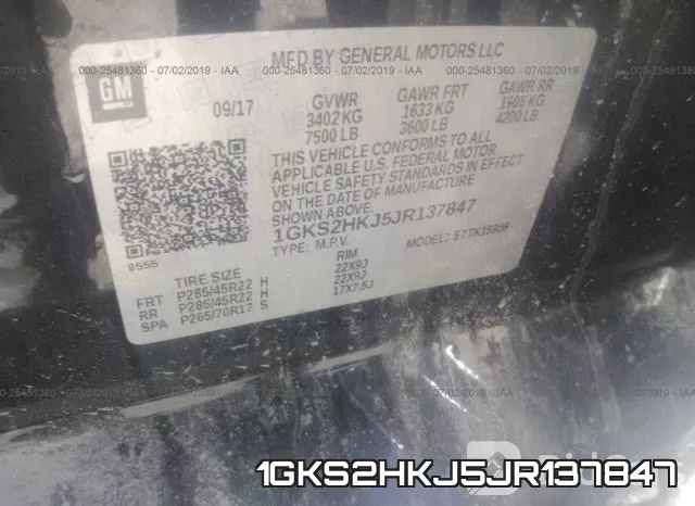 1GKS2HKJ5JR137847 фото 10