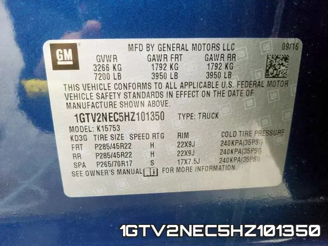 1GTV2NEC5HZ101350 фото 2