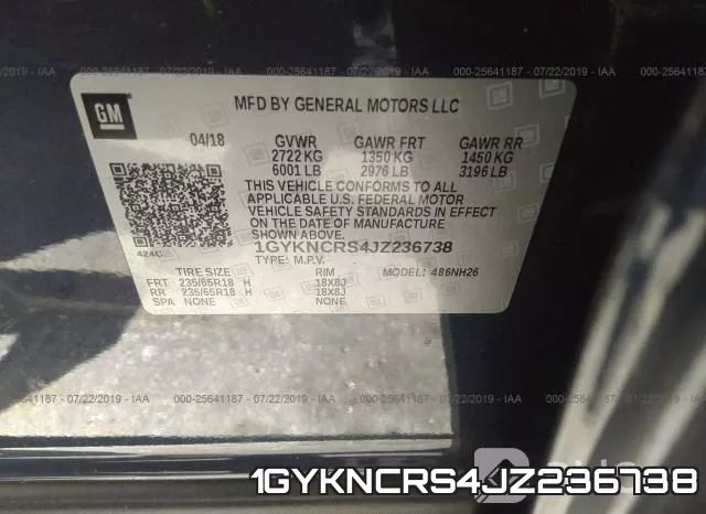 1GYKNCRS4JZ236738 фото 10