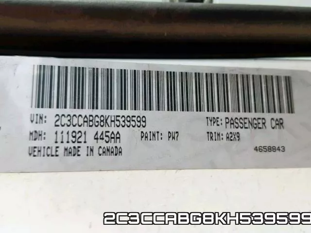 2C3CCABG8KH539599 фото 2