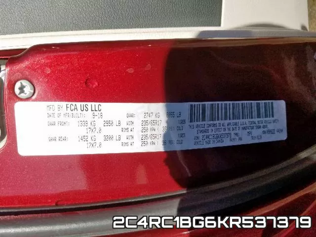 2C4RC1BG6KR537379 фото 2