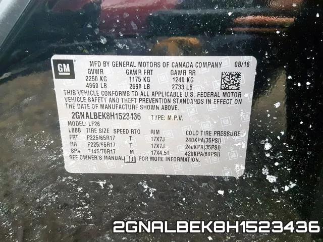 2GNALBEK8H1523436 фото 2