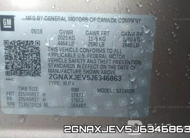 2GNAXJEV5J6346863 фото 10