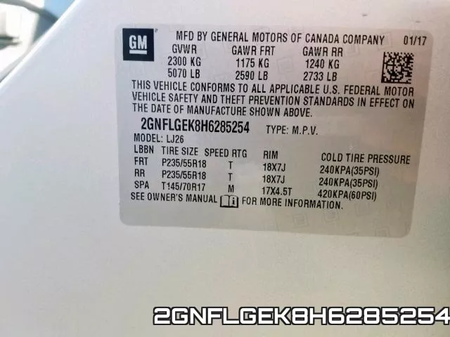 2GNFLGEK8H6285254 фото 2