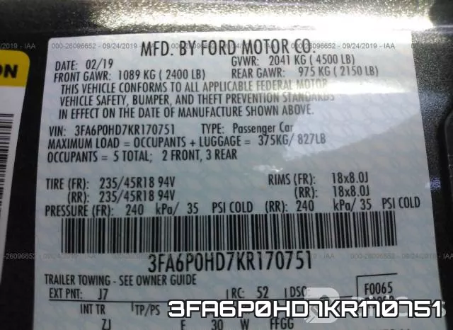 3FA6P0HD7KR170751 фото 10