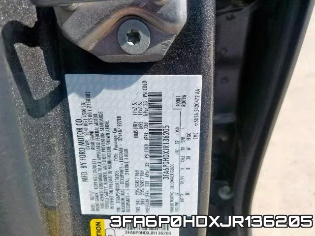 3FA6P0HDXJR136205 фото 2