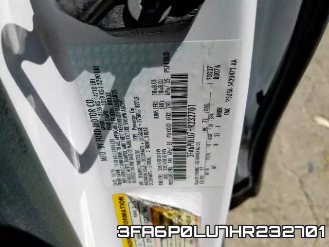 3FA6P0LU7HR232701 фото 2
