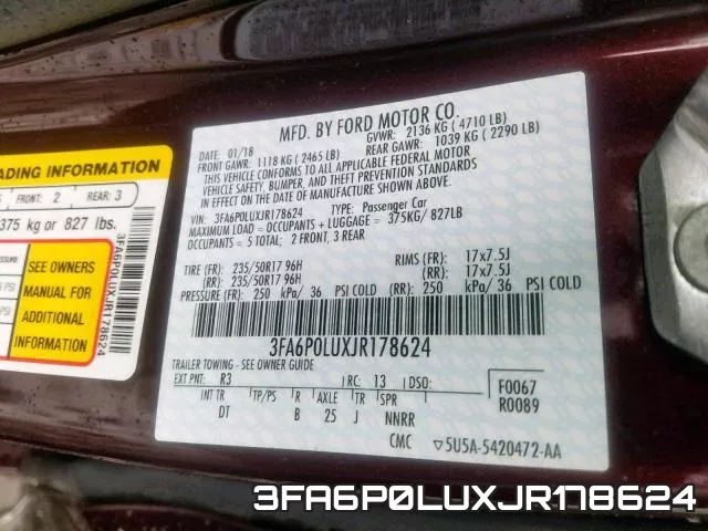 3FA6P0LUXJR178624 фото 2