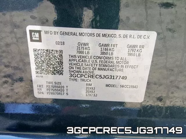 3GCPCREC5JG317749 фото 2