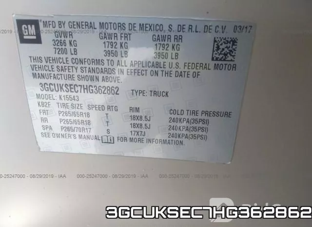 3GCUKSEC7HG362862 фото 10