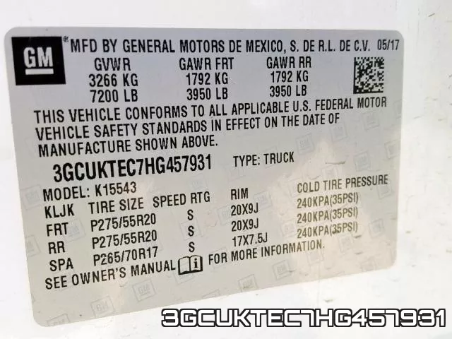 3GCUKTEC7HG457931 фото 2