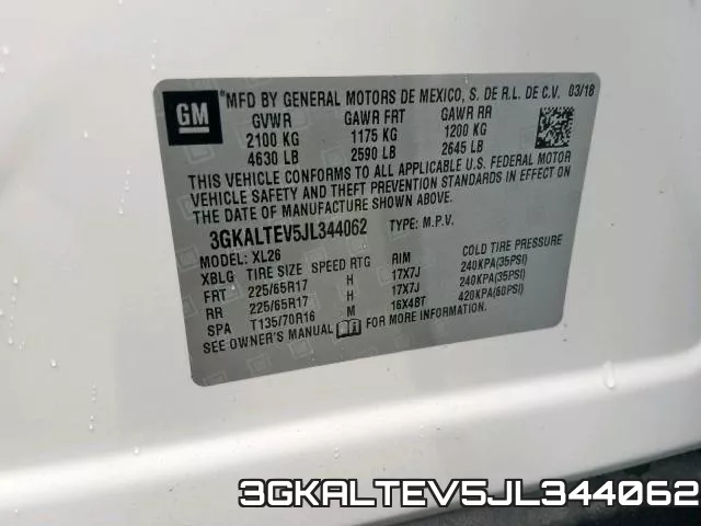3GKALTEV5JL344062 фото 2
