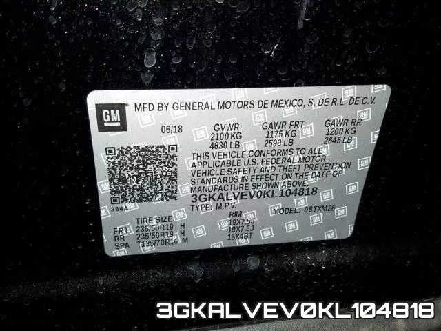 3GKALVEV0KL104818 фото 2