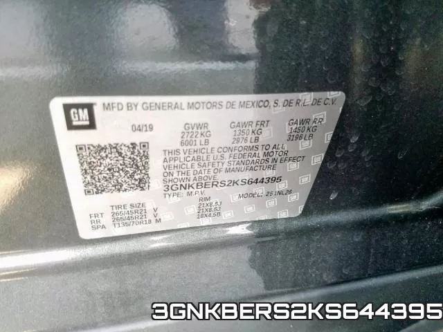 3GNKBERS2KS644395 фото 2
