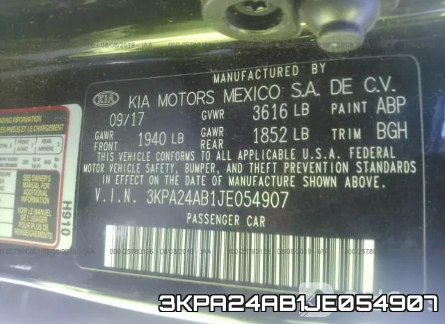 3KPA24AB1JE054907 фото 10