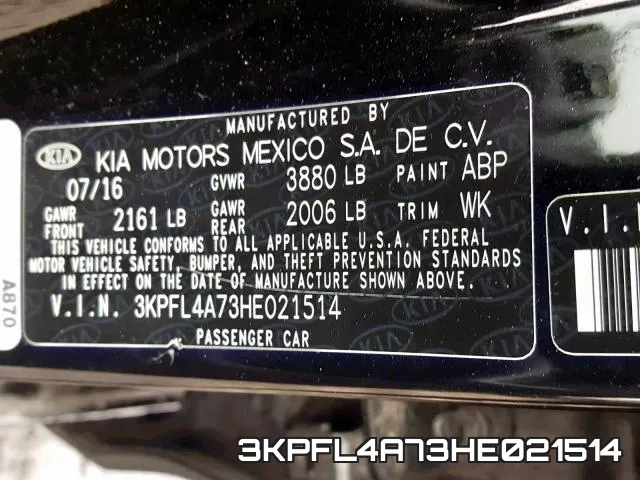 3KPFL4A73HE021514 фото 2