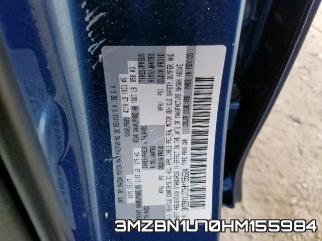 3MZBN1U70HM155984 фото 2