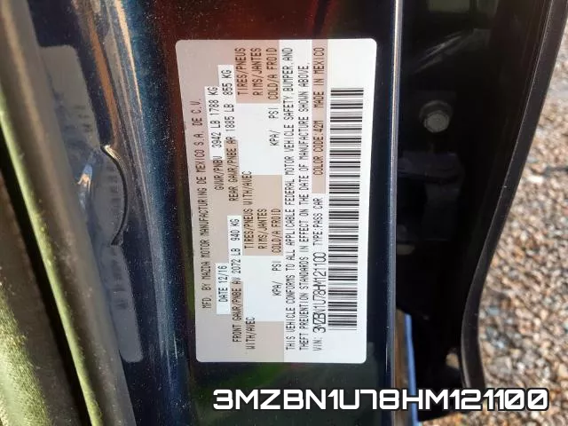 3MZBN1U78HM121100 фото 2