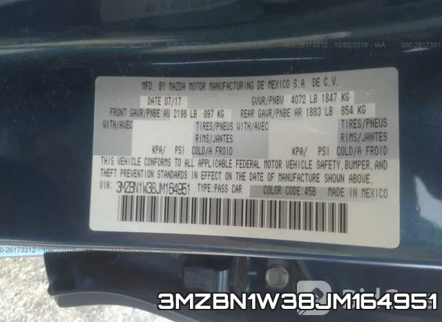 3MZBN1W38JM164951 фото 10