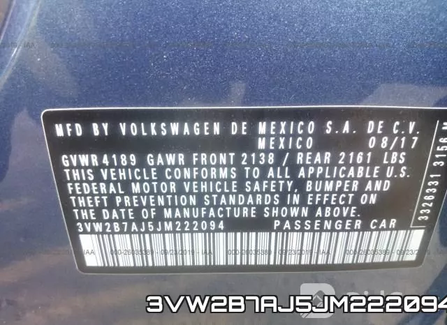 3VW2B7AJ5JM222094 фото 10