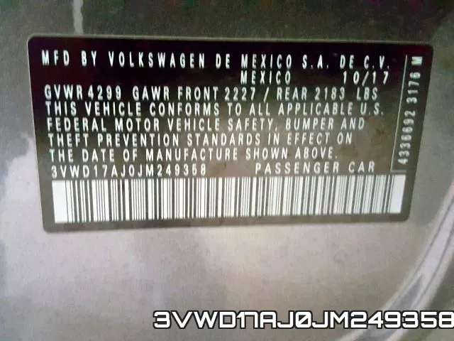 3VWD17AJ0JM249358 фото 2