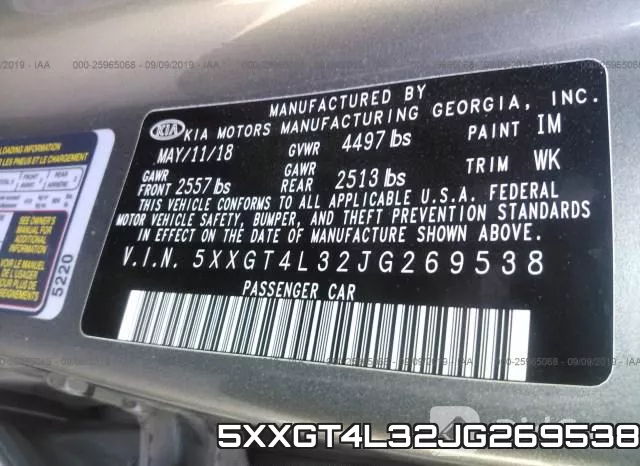 5XXGT4L32JG269538 фото 10