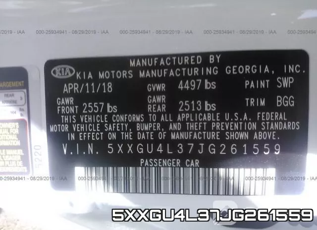 5XXGU4L37JG261559 фото 10