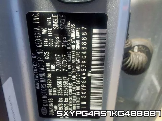 5XYPG4A57KG488887 фото 2