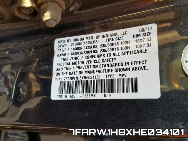 7FARW1H8XHE034101 фото 2