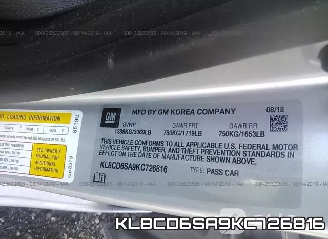 KL8CD6SA9KC726816 фото 10