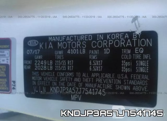 KNDJP3A57J7541745 фото 10