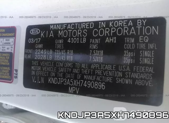 KNDJP3A5XH7490896 фото 10